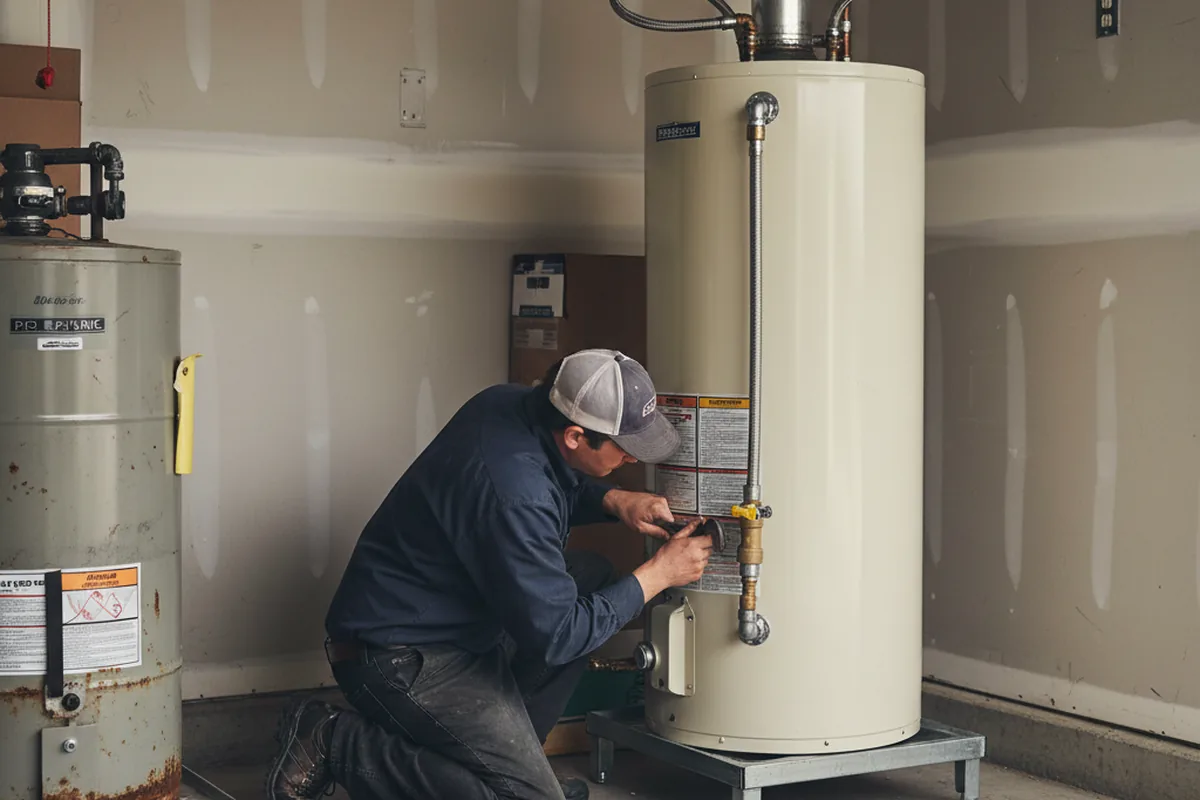 Water heater and shutoff valve replacement in Taneyville
