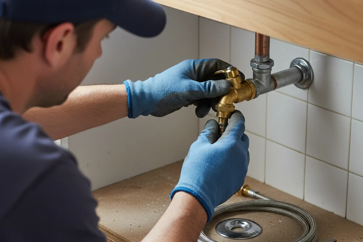 Shutoff valve and fitting work during Emergency Plumbing in Taneyville